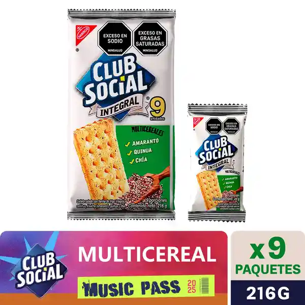  Club Social Galletas Integrales Multicerales