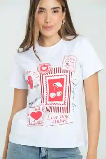 Camiseta Love Color Blanco Talla XL Ragged