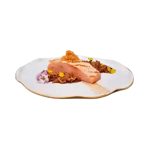 Salmón Al Horno con Arroz con Coco