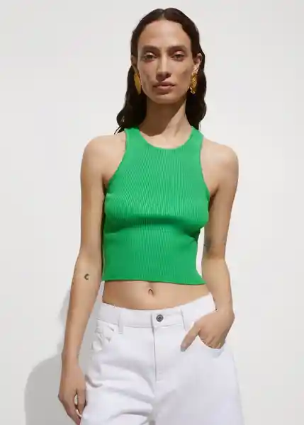 Top Orwell Verde Talla XS Mujer Mango