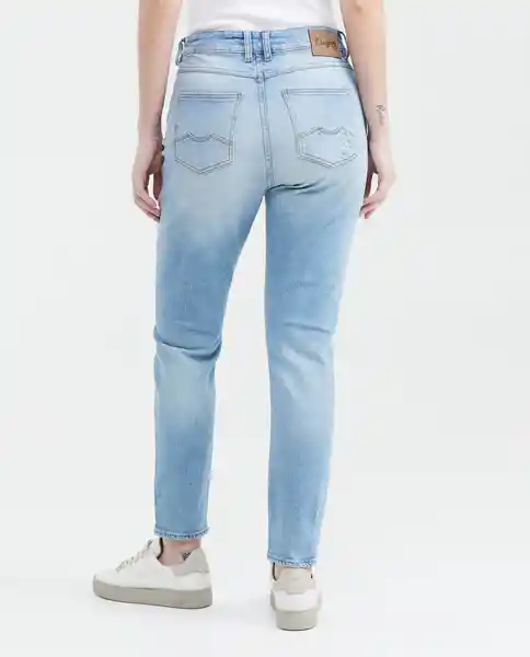 Jean Medium Rise Boy Fit CL Mujer Azul Frances 8 Chevignon