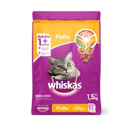 Whiskas alimento para gato adulto pollo y leche 1.5 kg