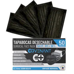 Covenant Tapabocas Desechables Negros