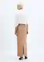 Falda Karibi-A Beige Talla S Mujer Mango