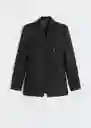Blazer Americana Bruno Negro Talla M Mujer Mango