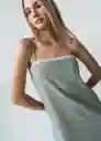 Vestido Liken Verde Calma Medio Talla M 472G377 Naf Naf