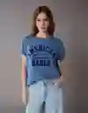 Camiseta Mujer Azul Talla Medium 1151421 American Eagle