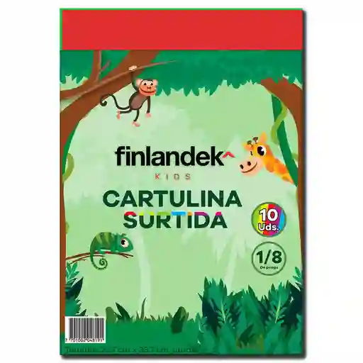 Finlandek Cartulina Plana Colores Surtidos 1/8