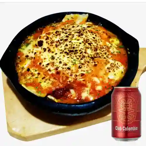 Combo Lasaña + Club Colombia Roja 355 ml