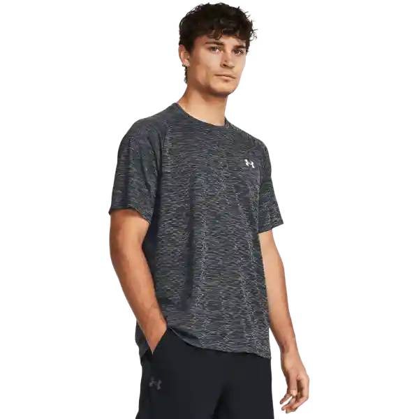 Under Armour Camiseta Tech Textured Hombre Negro Talla LG