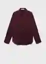 Camisa Ideale Burdeos Talla S Mujer Mango