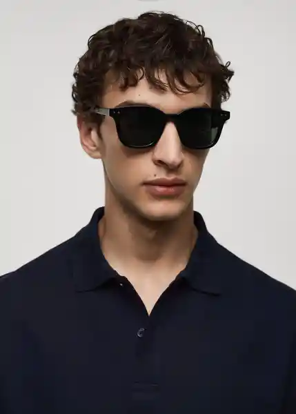 Camisa Polo Rea Marino Talla M Hombre Mango