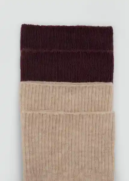 Pack Calcetines Burdeos Talla 99 Mujer Mango