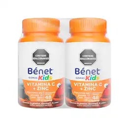 Bénet Kids Pack Gomitas de Vitamina C + Zinc Sabor a Naranja