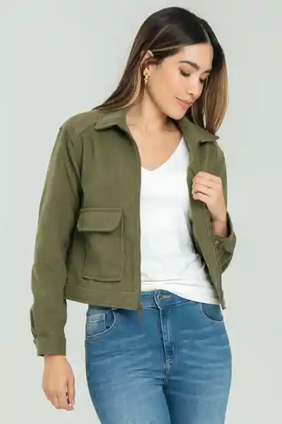 Chaqueta Boston Color Verde Militar Talla L Ragged