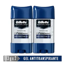 Gillette Specialized Antitranspirante Antibacterial Gel Invisible  