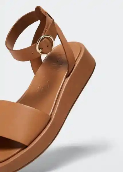 Sandalia Sala Cuero Talla 38 Mujer Mango
