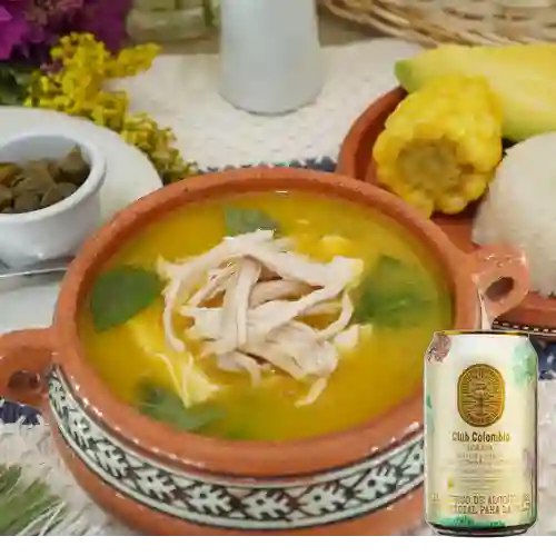 Combo Ajiaco Santafereño + Club Colombia Dorada 330 ml
