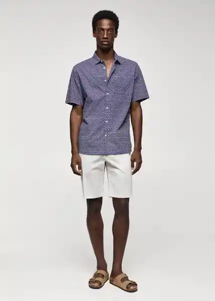 Camisa Dots1-H Tinta Talla S Hombre Mango