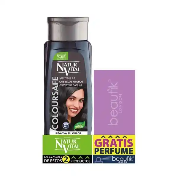 Natur Vital Shampoo Cabellos Negros + Mascarilla + Perfume