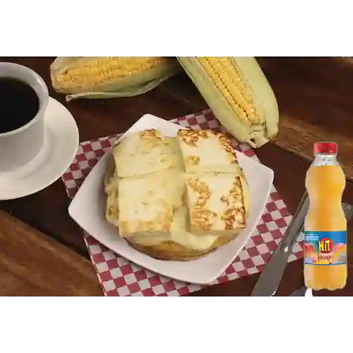 Combo Arepa Gratinada + Hit Mango 500 ml