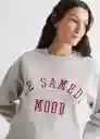 Sudadera Samedis Gris Talla 19 Teen Niñas Mango