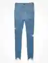 Jean High-rise Jegging Azul Talla 8 Long Mujer American Eagle