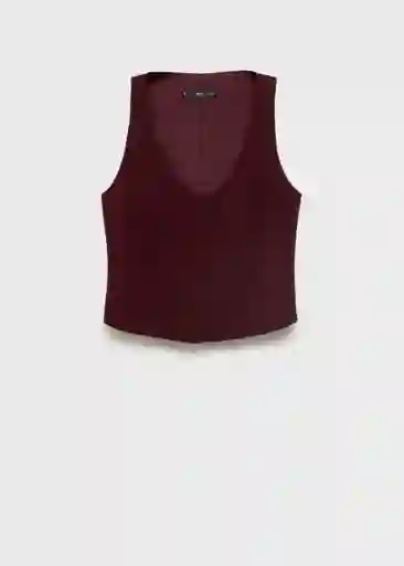 Chaleco Iguana Granate Talla XS Mujer Mango