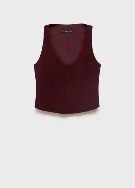 Chaleco Iguana Granate Talla XS Mujer Mango