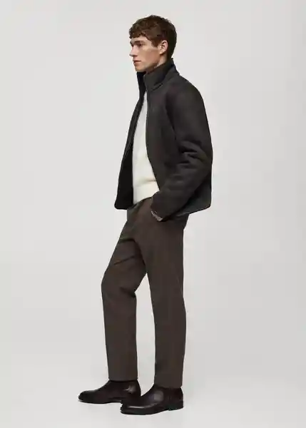 Pantalón Brest Marrón Talla 40 Hombre Mango