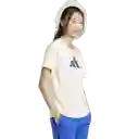 Adidas Camiseta Manga Corta Lifestyle de Mujer Blanco Talla L