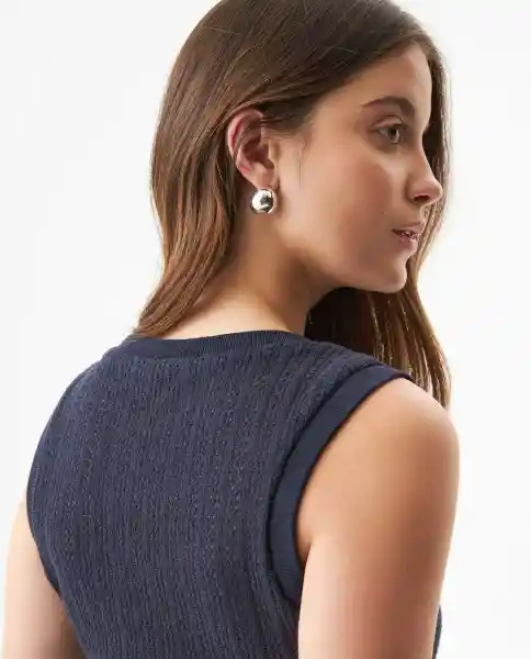 Camiseta Top Knitted Azul Dark Ultraoscuro T. L Chevignon