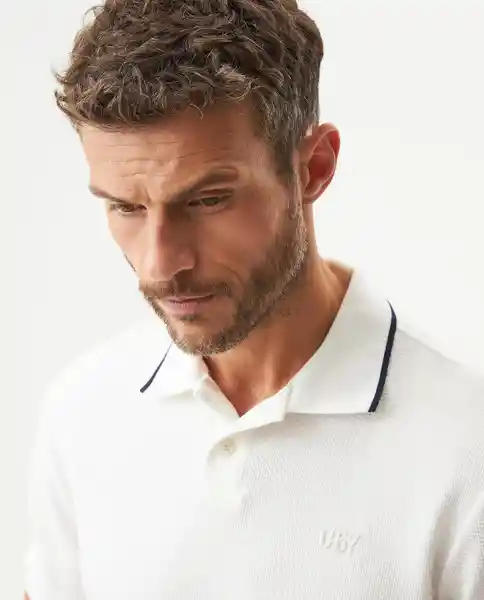 Camiseta Polo Brooch Hombre Crudo Pristino Claro T L Chevignon