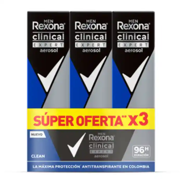 Desodorante Rexona Aerosol Men Clinical Expert x3und x273g