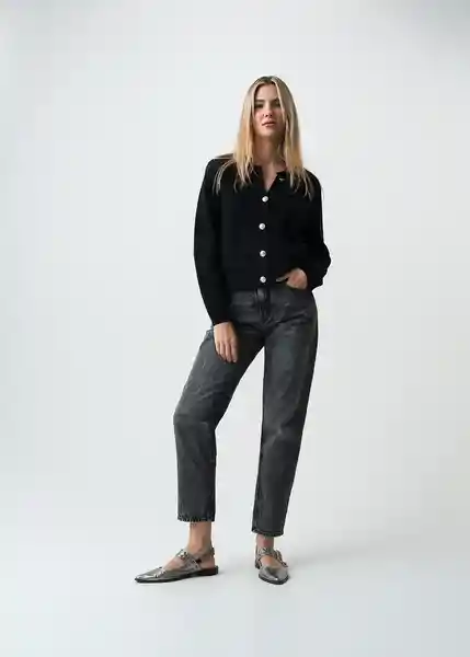 Saco Tejido Mujer Negro Puro M 583G027 Naf Naf