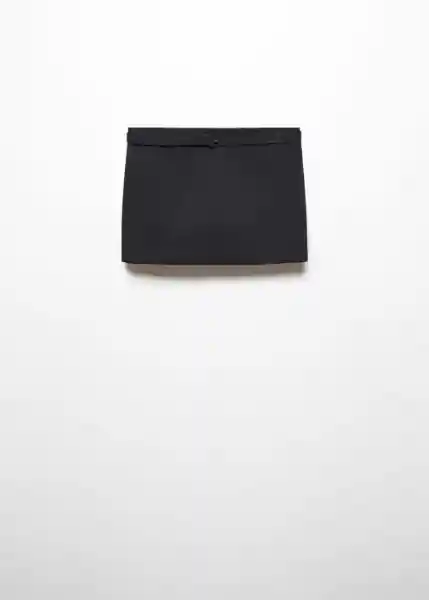 Falda Slipa Negro Talla S Mujer Mango