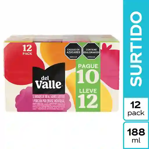 Jugo Del Valle Frutal Surtido 188ML x 12 Unds