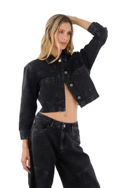 Chaqueta Jean Amy Negro S Mercedes Campuzano