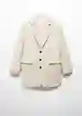 Abrigo up Gris Claro Vigoré Talla S Mujer Mango