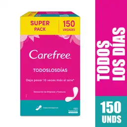 Protectores CAREFREE Todos los días SUPER PACK 150 UND