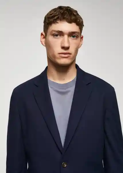 Blazer Americana Verner Color Navy Talla 50 Hombre Mango
