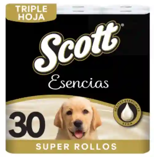 Papel Higiénico Scott Esencias Triple Hoja - 30 rollos