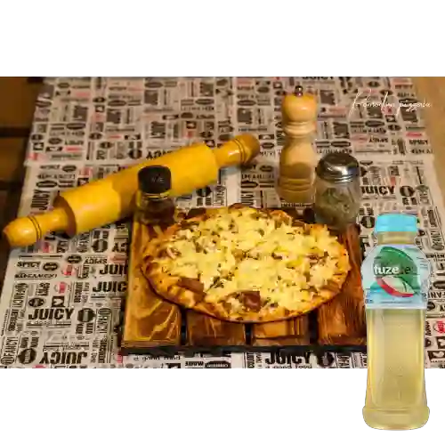 Pizza de Pomodoro +Fuzetea Manzana Limonaria 400ML
