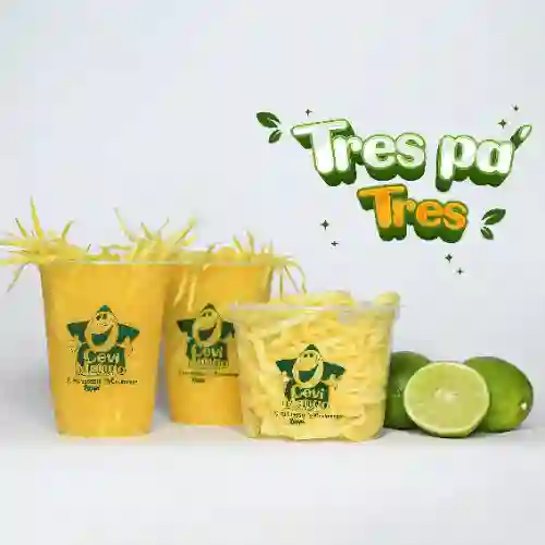 Tres Pa' Tres (2 Micheladas y 1 Mango)