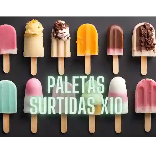 Paletas de Crema Surtidas  X10