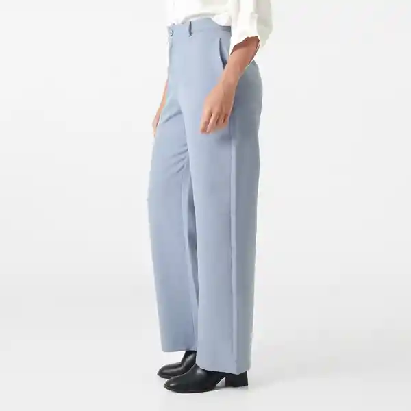 Pantalón Tiro Alto Bota Recta Azul Talla 10 - 719407