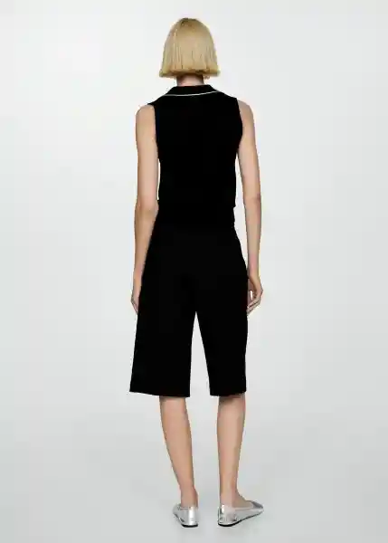 Top Verto Negro Talla L Mujer Mango