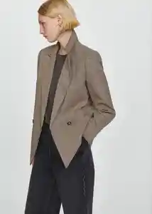 Blazer Americana Charlott Marrón Talla L Mujer Mango