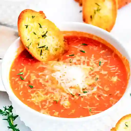 Crema de tomate y parmesano