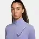 Nike Camiseta W Swsh Hbr Hz Mid Manga Larga Morado Mujer Talla M